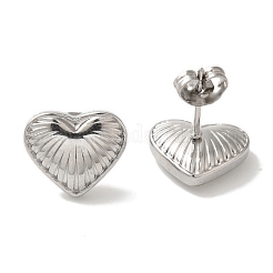 Non-Tarnish 304 Stainless Steel Heart Stud Earrings for Women&nbsp;EJEW-Z066-11P