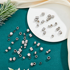 60Pcs 6 Style 201 Stainless Steel European Beads&nbsp;STAS-FH0002-06