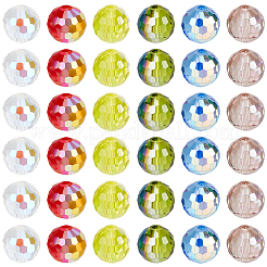 96Pcs 6 Colors AB Color Plated Glass Beads&nbsp;EGLA-PA0001-41