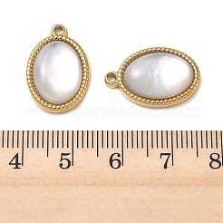 Natural Freshwater Shell Pendants&nbsp;STAS-G397-18G-01