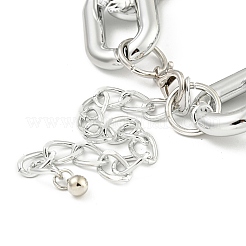 Chunky CCB Plastic Curb/Cable Chain Necklaces for Women&nbsp;NJEW-K261-01A-P-1
