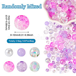 Transparent & Opaque Acrylic Bead&nbsp;OACR-TAC0002-08F