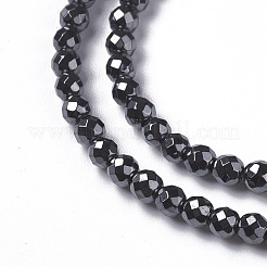 Non-magnetic Synthetic Hematite Beads Strands&nbsp;G-F596-19-4mm