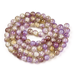 Baking Paint Crackle Glass Bead Strands&nbsp;DGLA-R053-05O-A