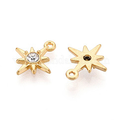 304 Stainless Steel Rhinestone Charms&nbsp;STAS-N110-42G