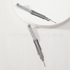 Cross Alloy Rhinestone Chain Tassel Stud Earrings&nbsp;WGF2F09-02