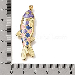 Brass Enamel Pendants&nbsp;KK-CBAEEA8-09B-G