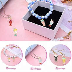 40Pcs 8 Styles Alloy Enamel Pendants&nbsp;ENAM-CJ0003-15