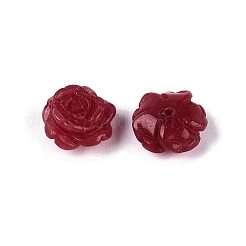 Dyed Natural White Jade Carved Beads&nbsp;G-Q601-41B-02