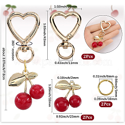 DIY Cherry Keychain Kits&nbsp;DIY-SP0003-02