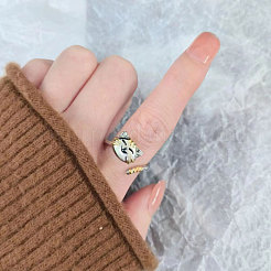 Adjustable Opening Brass with Enamel Ring&nbsp;PW-WG20627-01