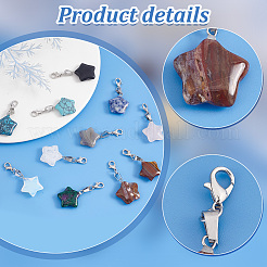 Star Gemstone Pendant Decoration&nbsp;HJEW-AB00334