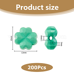 200Pcs Opaque Acrylic Beads&nbsp;SACR-HS0001-01