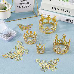 Crown Zinc Alloy Cake Decoration&nbsp;AJEW-CP0008-85S