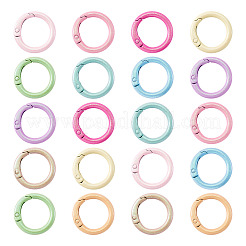 20Pcs Spray Painted Alloy Spring Gate Rings&nbsp;FIND-TA0009-92