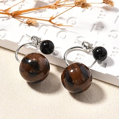 Alloy & 925 Sterling Silver & Resin Stud Earrings&nbsp;LS-EJEW-Q013-10A