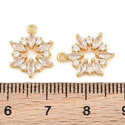 Brass Micro Pave Cubic Zirconia Charms&nbsp;CU-CBA8183-07G-A