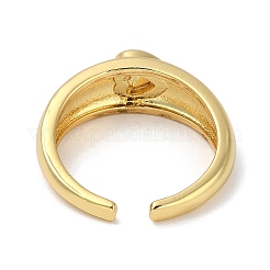 Rack Plating Brass Micro Pave Cubic Zirconia Cuff Finger Rings for Women&nbsp;RJEW-C114-21E-G