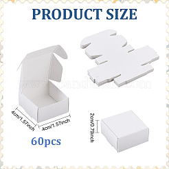 60Pcs Foldable Square Paper Storage Gift Boxes&nbsp;CON-PH0003-63B