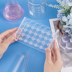 24-Hole 5ML Acrylic Laboratory Test Tube Rack&nbsp;DIY-WH0430-386B