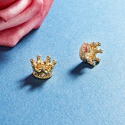 Rack Plating Brass Micro Pave Cubic Zirconia Beads&nbsp;ZIRC-NB0001-08