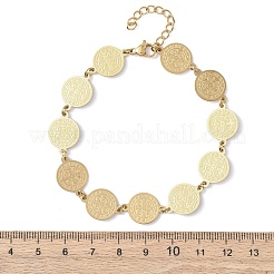 Religion 304 Stainless Steel Link Chain Bracelets for Women&nbsp;BJEW-F524-01G