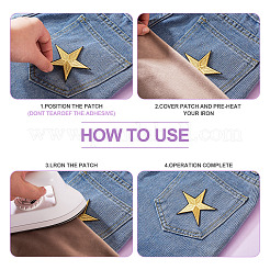 Star Computerized Embroidery Polyester Iron On Patches&nbsp;PATC-TAC0001-02