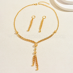 Vintage Alloy Hollow Round Tassel Earrings & Necklaces for Women&nbsp;GB9842