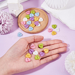 30Pcs 6 Colors Resin Buttons&nbsp;BUTT-TA0001-57