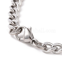 Non-Tarnish 304 Stainless Steel Curb Chain Bracelet for Men Women&nbsp;BJEW-E031-08P