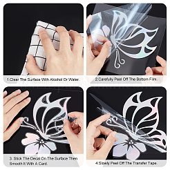 12 Sheets 2 Styles Laser Butterfly PET Waterproof Car Stickers&nbsp;DIY-GA0006-08