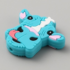 Cow Food Grade Eco-Friendly Silicone Focal Beads&nbsp;LS-SIL-SZC0008-03B