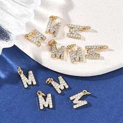 SHEGRACE Brass Micro Pave Clear Cubic Zirconia Pendants&nbsp;XGRQ29963-394G-M