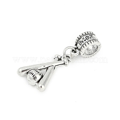 Rack Plating Brass European Dangle Charms&nbsp;KK-R200-19AS