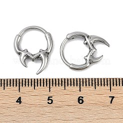 Horn 316 Surgical Stainless Steel Hoop Earrings&nbsp;EJEW-G416-28AS