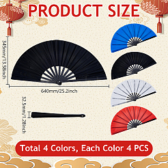 16Pcs 4 Colors Polyester Fan Display Decorations&nbsp;DIY-GA0010-05
