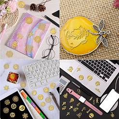 Nickel Metal Waterproof Self-Adhesive Picture Stickers&nbsp;DIY-WH20016-001