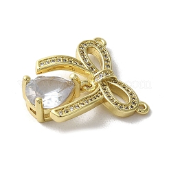 Rack Plating Brass Micro Pave Cubic Zirconia Pendants&nbsp;KK-C052-20G