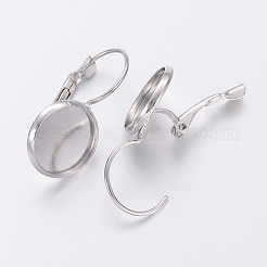 Brass Leverback Earring Findings&nbsp;X-KK-H023-N-NF