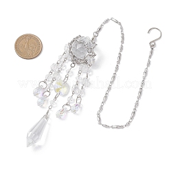 Glass Cone Hanging Suncatchers&nbsp;HJEW-JM04609