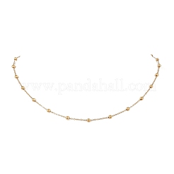 304 Stainless Steel Ball Cable Chain Necklaces&nbsp;NJEW-JN05166-01