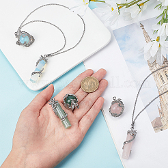 DIY Dragon with Stone Pendant Necklace Making Kit&nbsp;DIY-SC0019-92