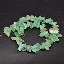 Electroplated Natural Quartz Crystal Beads Strands&nbsp;G-A142-03F