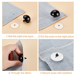 30Pcs Resin Safety Eyes&nbsp;DIY-FH0007-21B