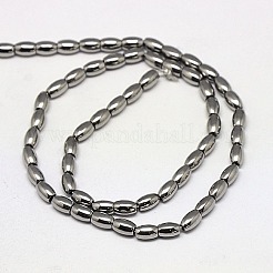 Electroplate Non-magnetic Synthetic Hematite Beads Strands&nbsp;G-J168-6x4mm-01