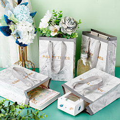 10Pcs Marble Pattern Paper Gift Bags&nbsp;ABAG-NB0001-48