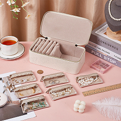 Portable Travel PU Leather Jewelry Organizer Handled Boxes&nbsp;CON-WH0107-71A