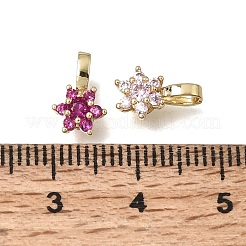 Brass Micro Pave Cubic Zirconia Charms&nbsp;KK-K427-08G