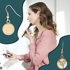 Blank Dome Dangle Earring Making Kit&nbsp;DIY-UN0005-22