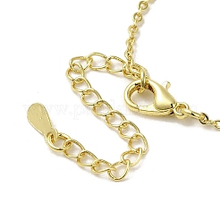 Brass Micro Pave Clear Cubic Zirconia Pendant Necklaces&nbsp;NJEW-B082-05C-G